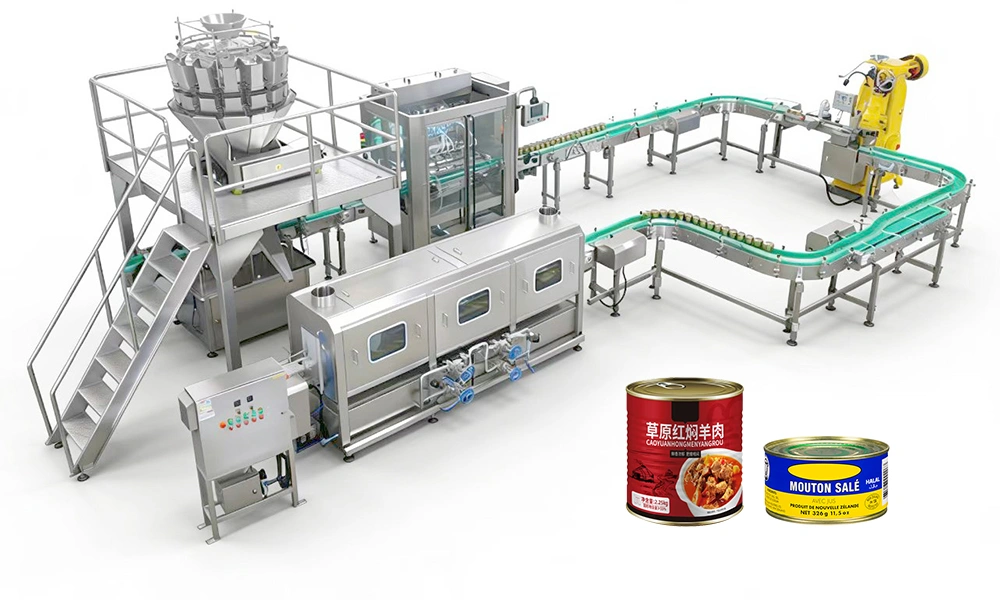 Línea de producción de cordero enlatado